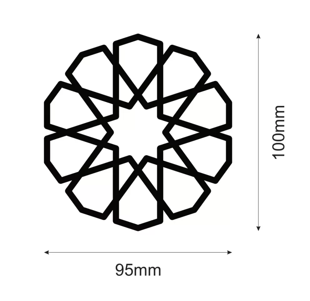Suport bauturi non-alcoolice set 4 buc.model islamic decagon
