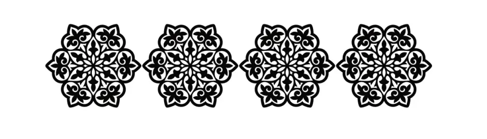 Suport bauturi non-alcoolice set 4 buc.model islamic floral hexagon