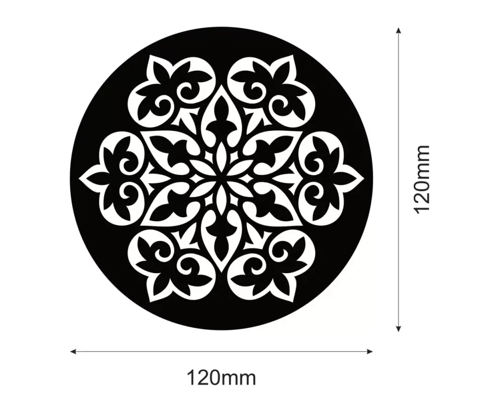 Suport bauturi non-alcoolice set 4 buc.model islamic floral rotund 12x12cm