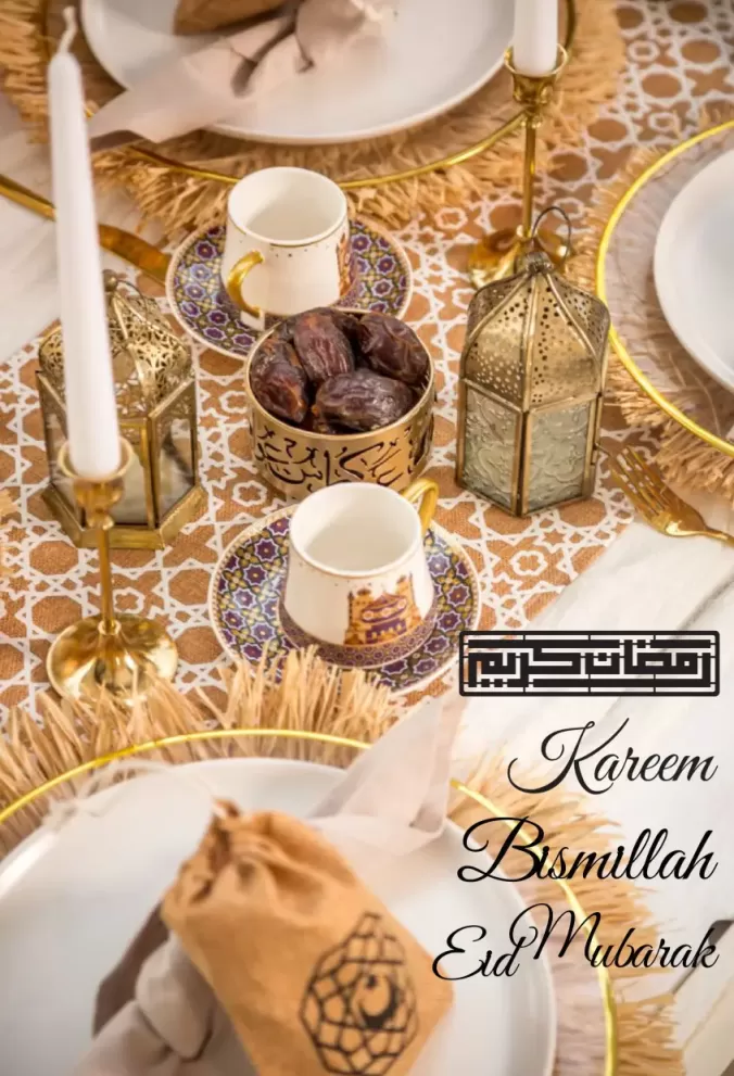 Ramadan - aranjament de masa pentru cina Bismillah