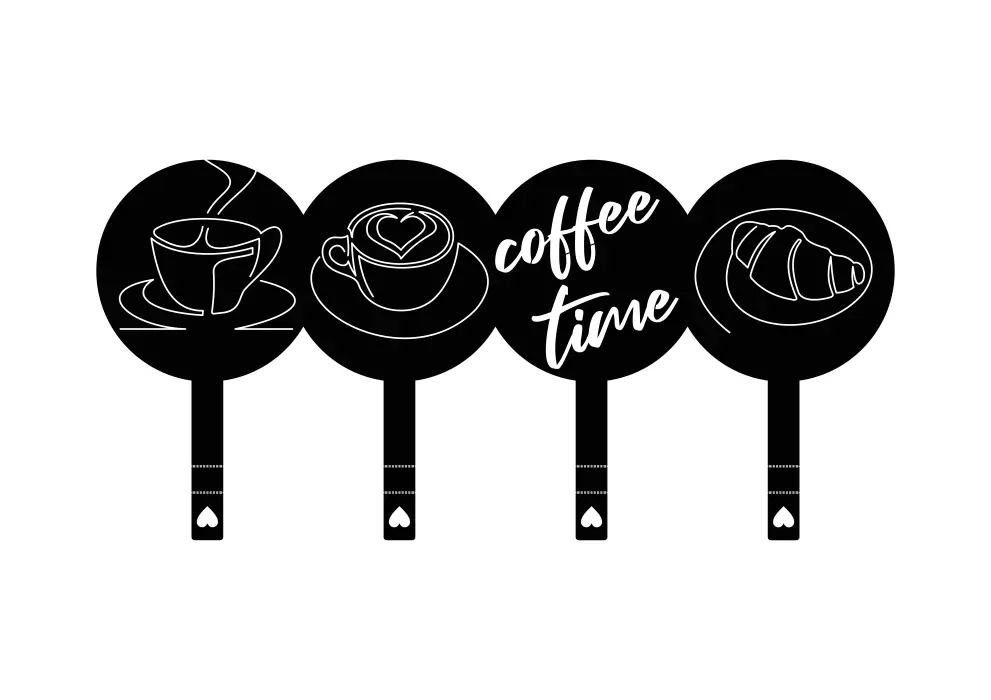 Suport metalic pentru 4 cescute cafea