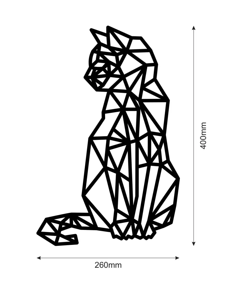 Contur geometric metal pisicuta - model 1