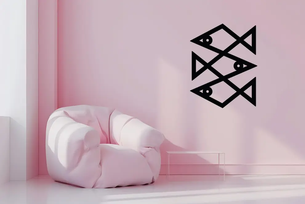 Contur geometric metal pesti