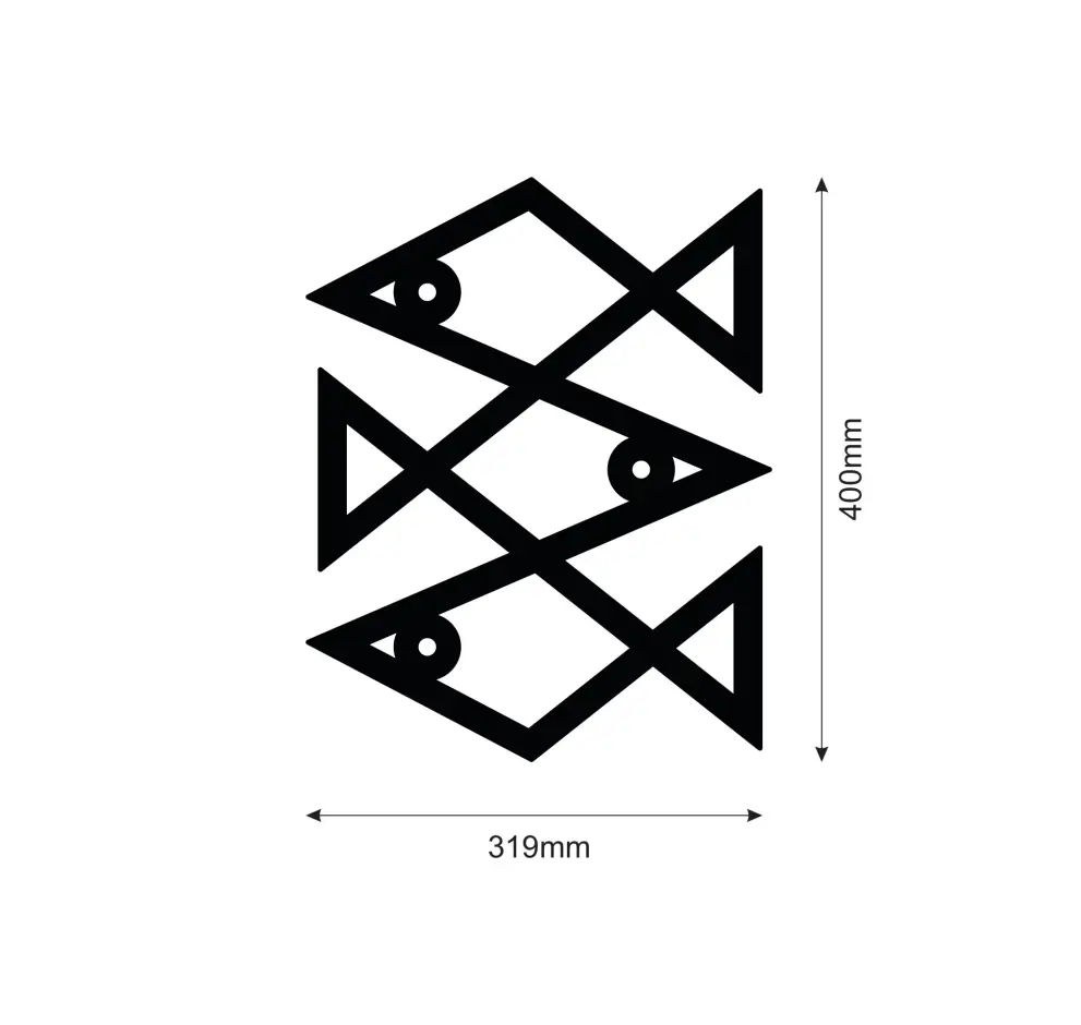 Contur geometric metal pesti