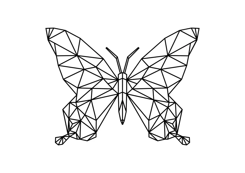Contur geometric metal fluture