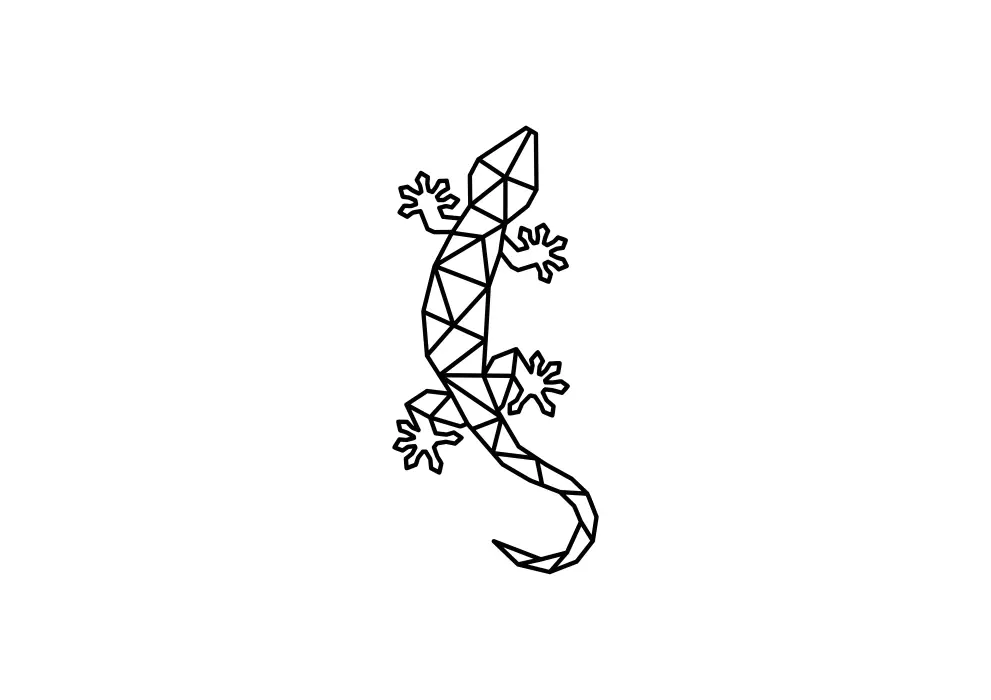 Contur geometric metal gekko