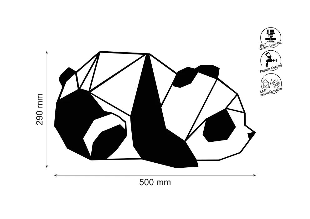 Contur geometric metal urs panda