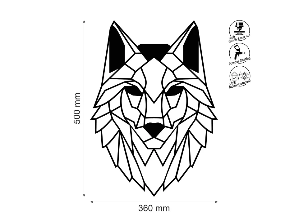 Contur geometric metal cap de lup_1