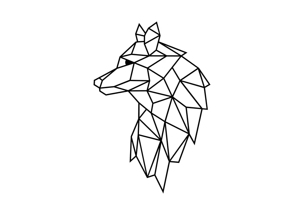 Contur geometric metal cap de lup_2