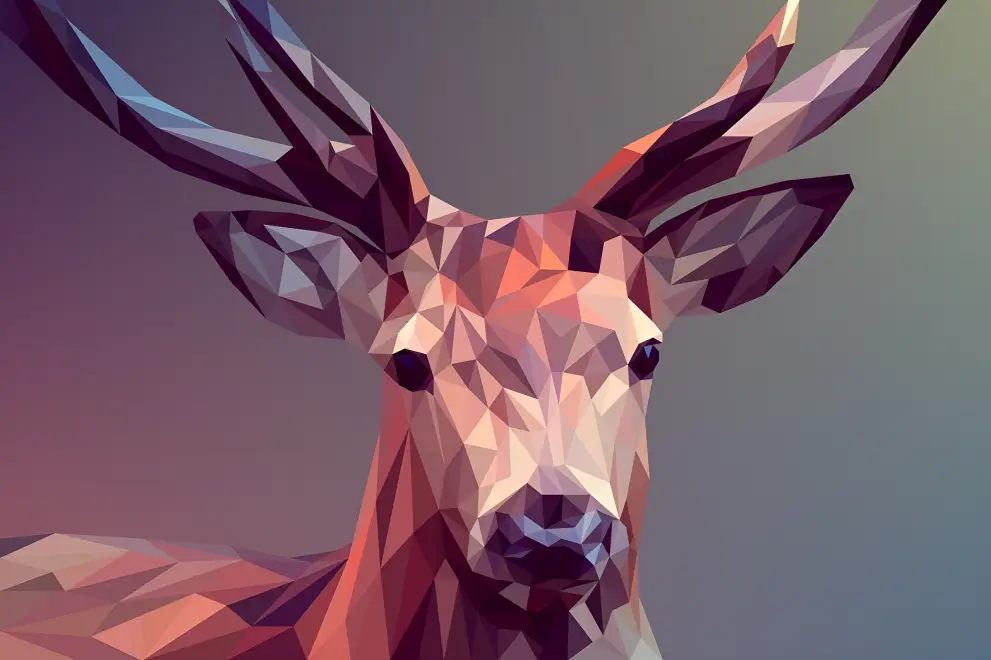 DECOR METAL PERETE ANIMALE GEOMETRICE