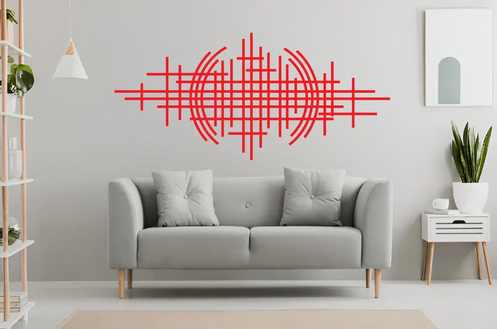 Decor perete asimetric, 65x30cm
