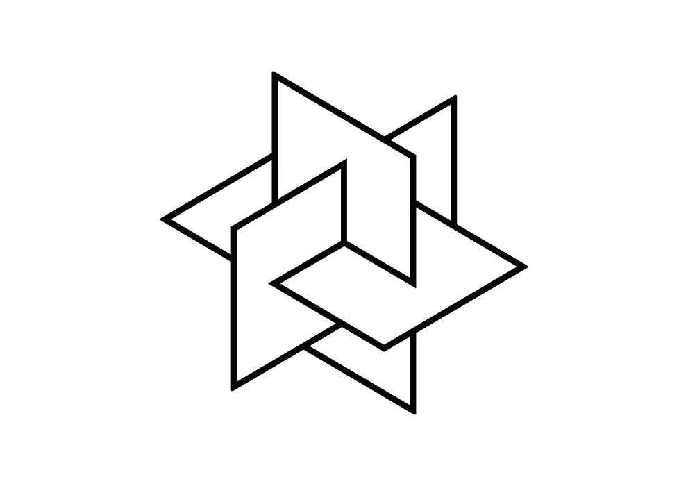 Contur geometric metal poliedru