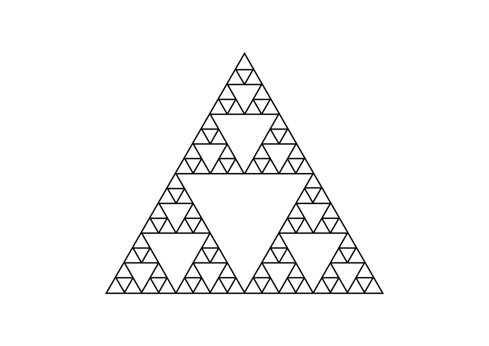 Decoratiune perete metal triunghiul lui Sierpinski_1