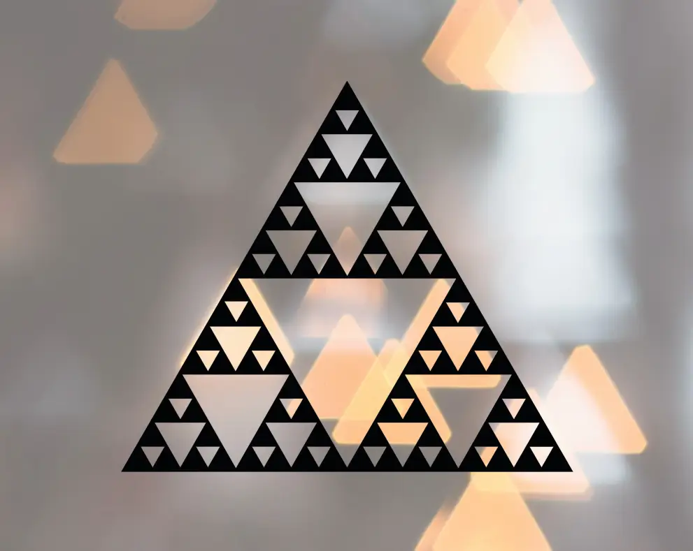 Decoratiune perete metal triunghiul lui Sierpinski_2