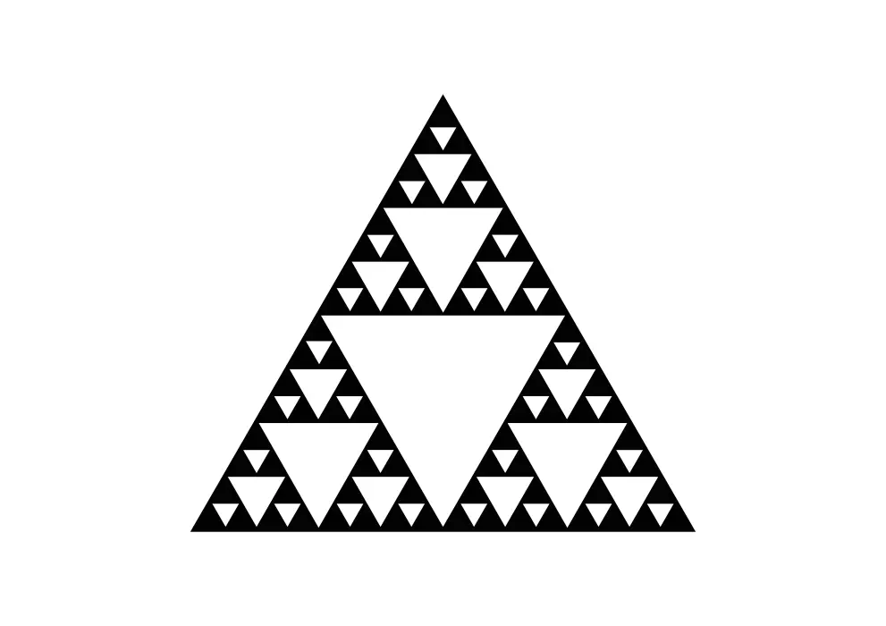 Decoratiune perete metal triunghiul lui Sierpinski_2