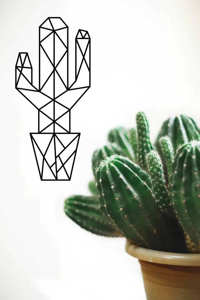 Contur geometric metal cactus_1