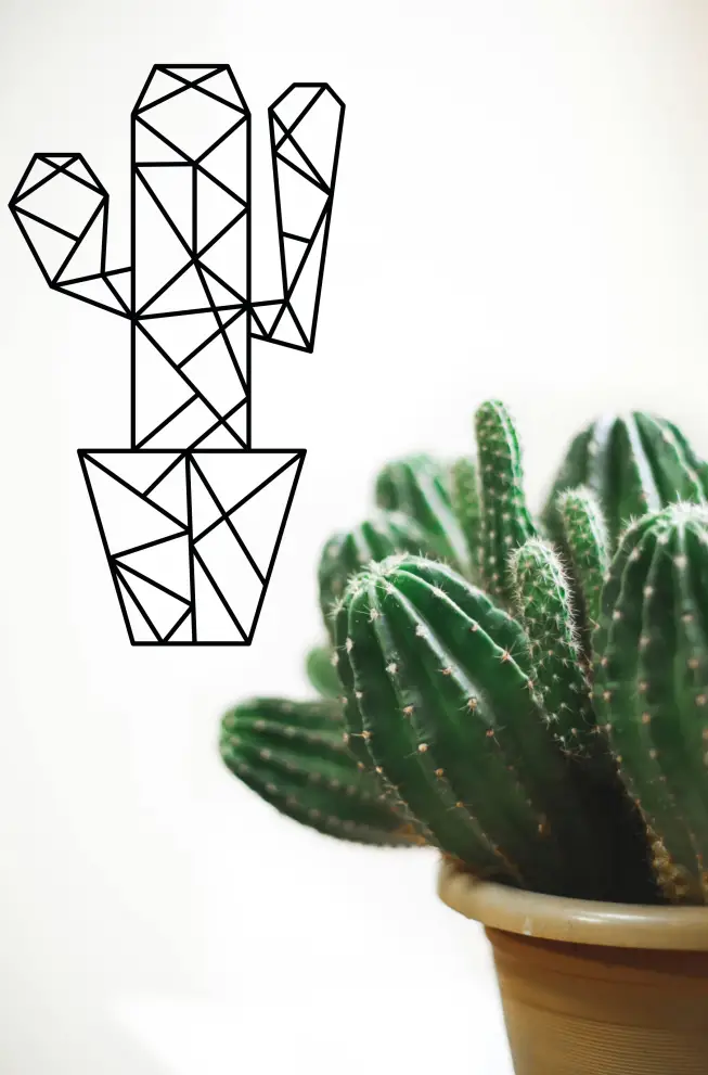 Contur geometric metal cactus_2
