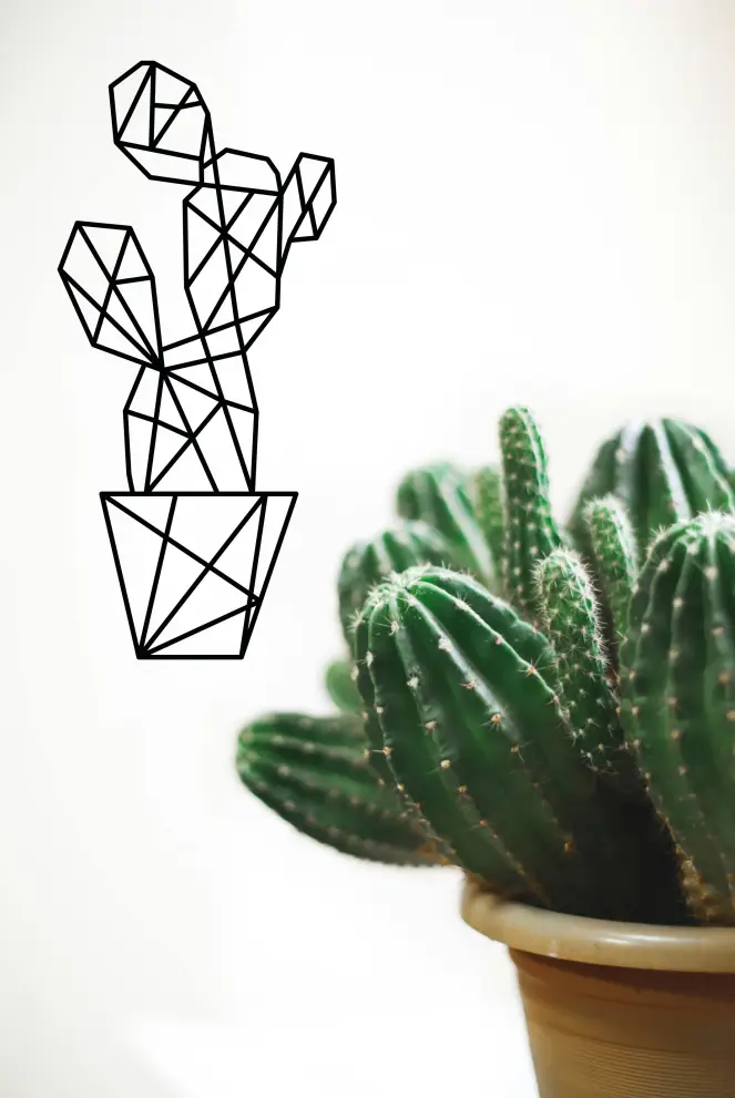 Contur geometric metal cactus_3