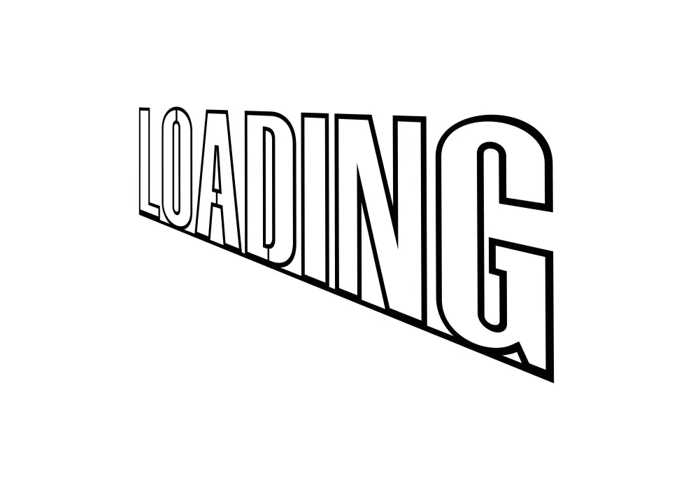 Inscriptie metal Loading - limba engleza