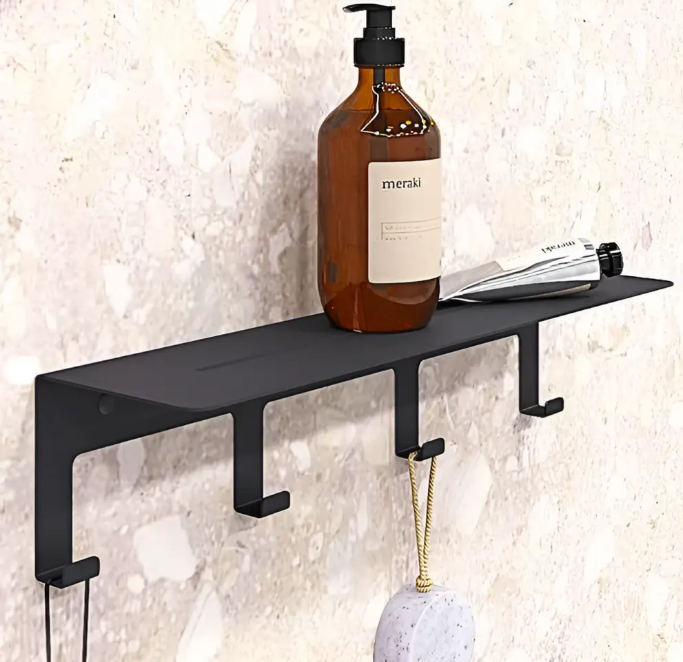 Raft baie-bucatarie cu cuier 3 agatatori 30cm
