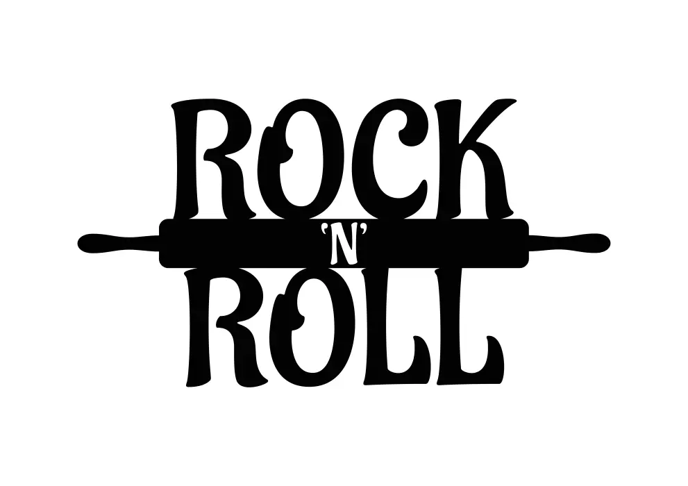 Inscriptie metal Rock N Roll - limba engleza