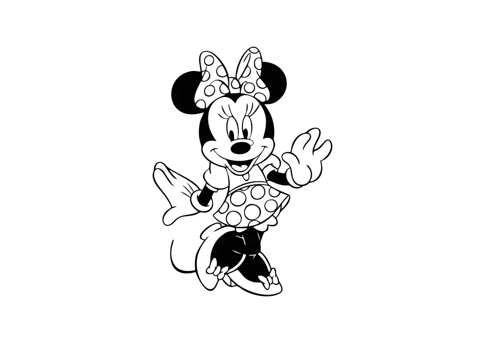 Decoratiune perete metal pentru camera fete - Minnie Mouse