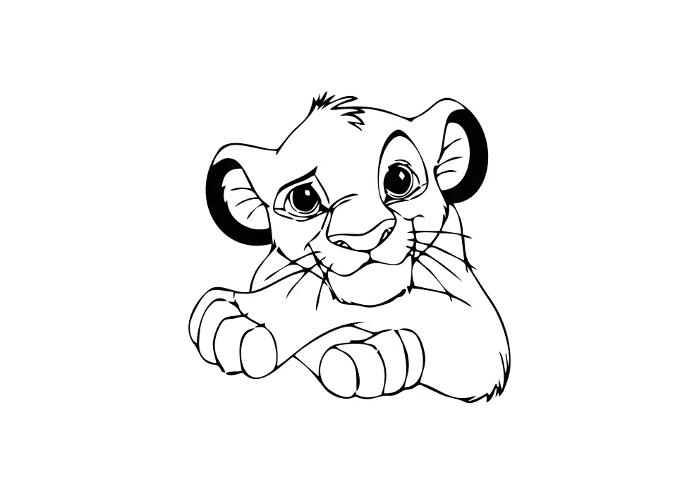 Decoratiune perete metal pentru camera copii - Simba Lion King
