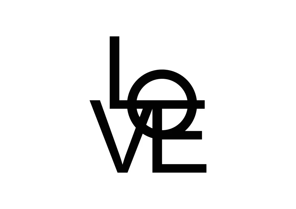 Inscriptie metal Love - limba engleza