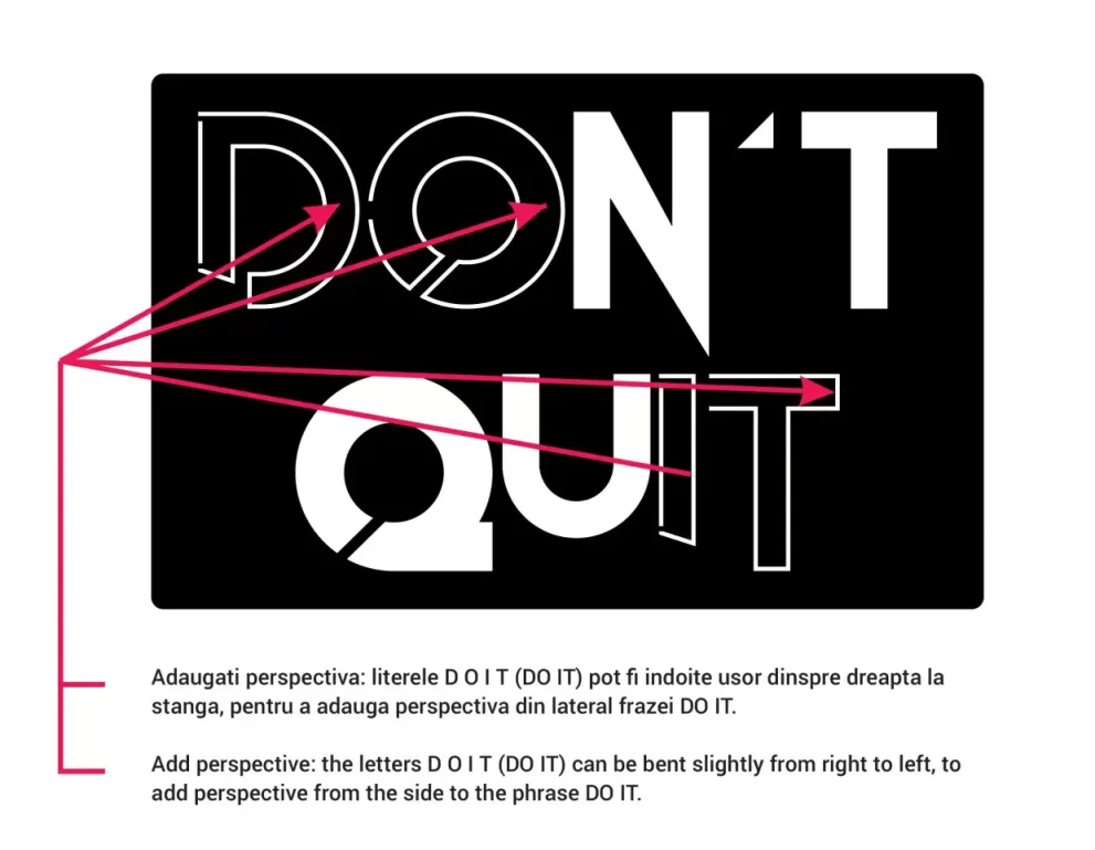 Decor metal motivational unic Dont Quit - Do It Design