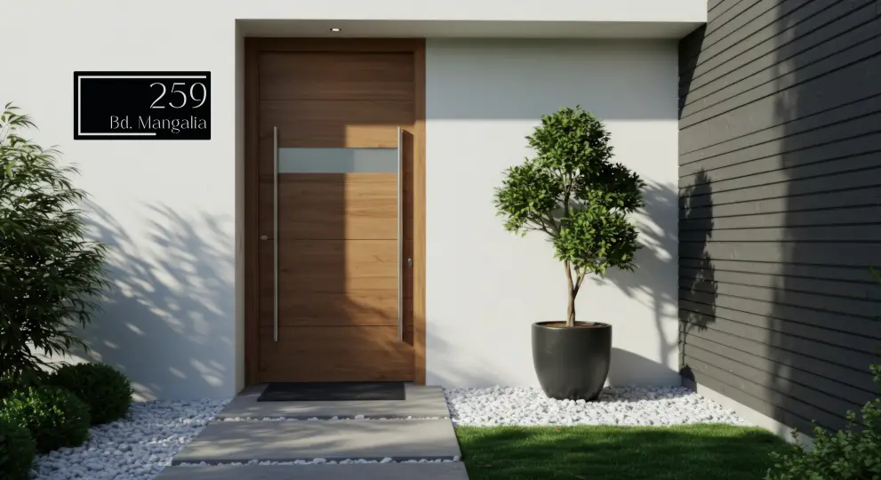 Numere de casa personalizate orizontale - model 3D1 - 30x15cm