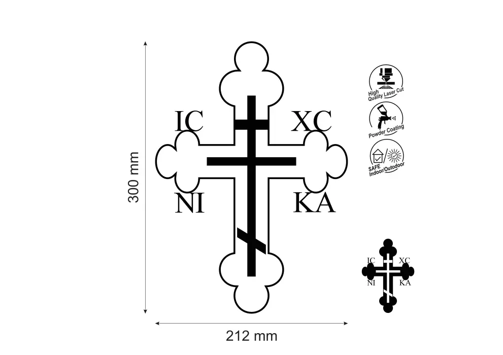 Decoratiune perete metal Sfanta Cruce_1