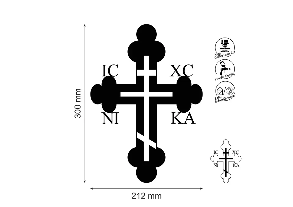 Decoratiune perete metal Sfanta Cruce_2