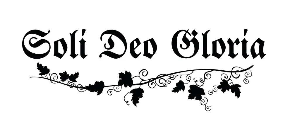 Decoratiune perete metal Soli Deo Gloria