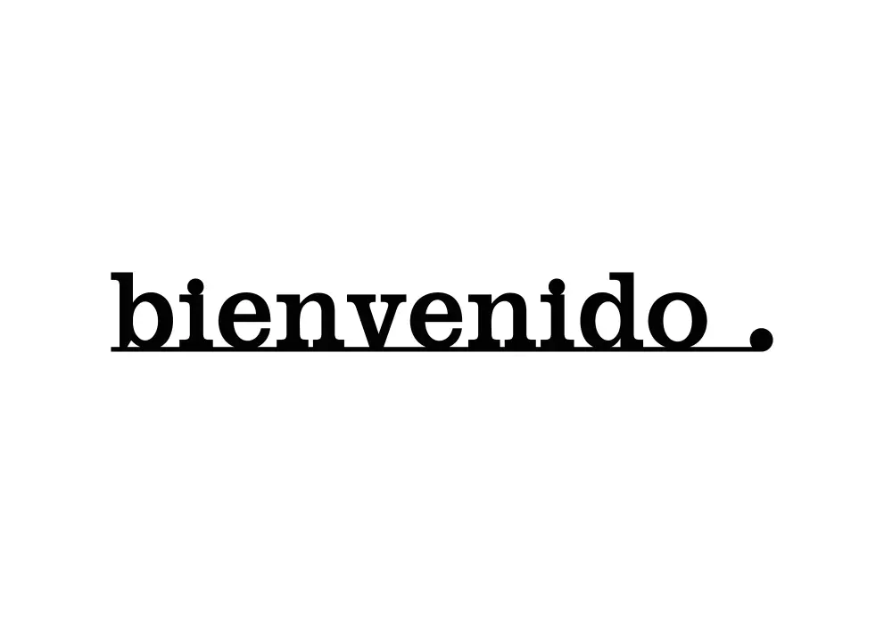 Inscriptie metal Bienvenido - limba spaniola