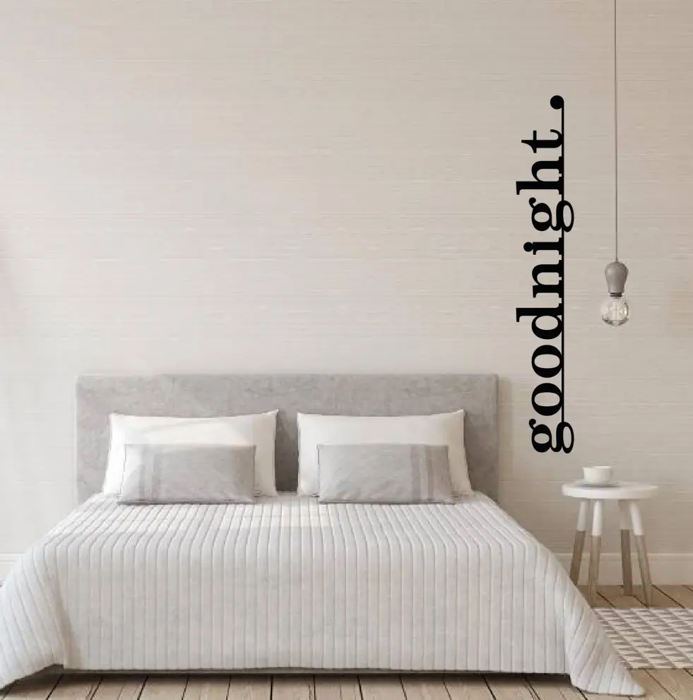 Inscriptie metal Goodnight - limba engleza