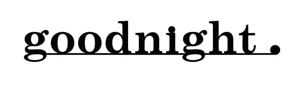 Inscriptie metal Goodnight - limba engleza