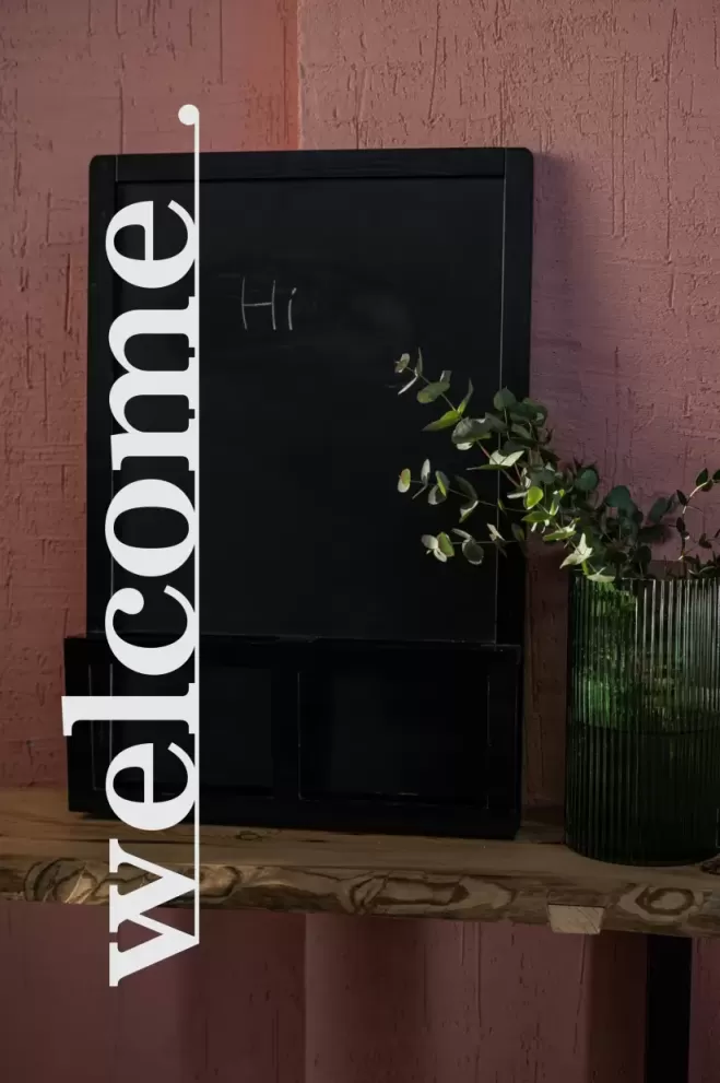 Inscriptie metal Welcome - limba engleza