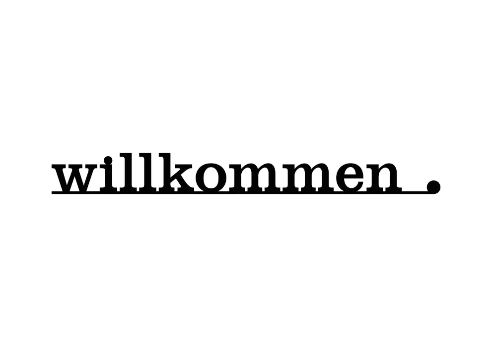 Inscriptie metal Wilcommen - limba germana